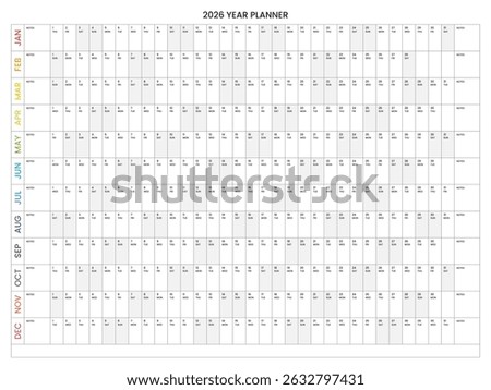 Giant Wall Calendar, 2026 Wall Planner, Annual Planner, Yearly Planner, Monthly Planner