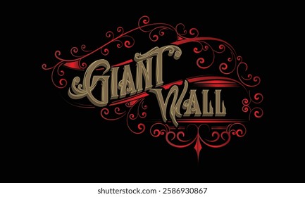 GIANT WALL lettering custom style design