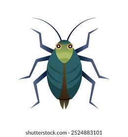 Inseto Bug água gigante isolado vetor plano ilustração fundo branco