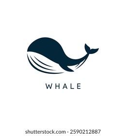 Giant Whale Illustration with a Simple Concept.