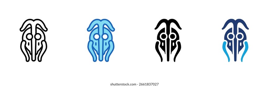 Icono de Giardia Multi Style Ilustración vectorial