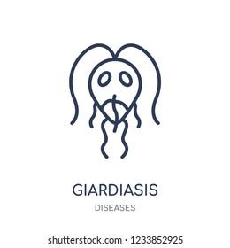 Giardiasis icon. Giardiasis linear symbol design from Diseases collection. Simple outline element vector illustration on white background