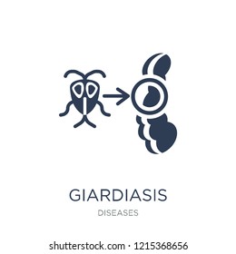 Giardiasis icon. Trendy flat vector Giardiasis icon on white background from Diseases collection, vector illustration can be use for web and mobile, eps10