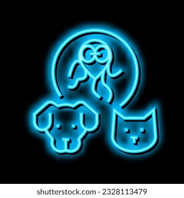 giardiasis pet disease neon light sign vector. giardiasis pet disease illustration