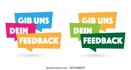 Gib uns dein feedback, give us your feedback in german language