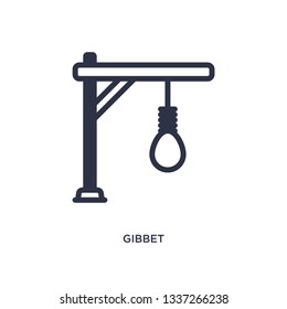 gibbet isolated icon. Simple element illustration from wild west concept. gibbet editable logo symbol design on white background. Can be use for web and mobile.