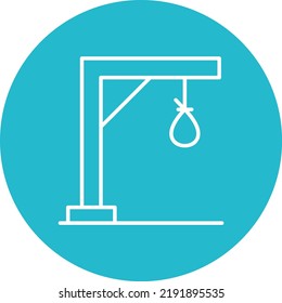 Gibbet line circle icon vector image. Can also be used for web apps, mobile apps and print media.