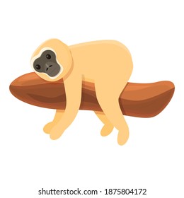 Gibbon animal icon. Cartoon of gibbon animal vector icon for web design isolated on white background