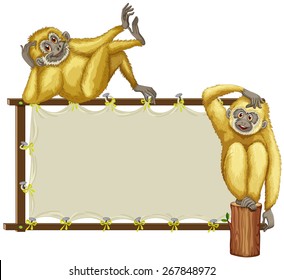 Plantilla de marco de madera y Gibbons