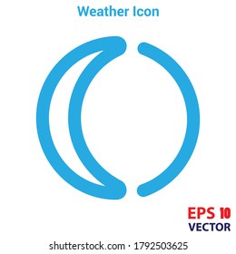 Gibbous Moon icon vector. Simple flat symbol. Weather icon concept. Eps10 vector illustration.