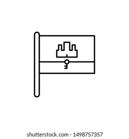 Gibraltar country flag outline, vector, icon icon illustration isolated vector s