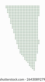 Gibraltar dotted map. Digital style map of the country on white background. Gibraltar shape with circle dots. Colored dots style. Large size circles. Plain vector illustration.