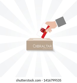 Gibraltar Elections Vote Box Vector 