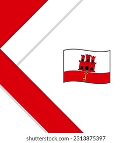 Plantilla de diseño de fondo de resumen de marca de Gibraltar. Cartel del Día de la Independencia de Gibraltar en medios sociales. Ilustración de Gibraltar