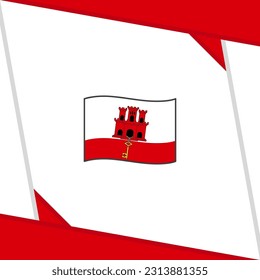 Gibraltar Flag Abstrakte Hintergrunddesign-Vorlage. Gibraltar Independence Day Banner Social Media Post. Unabhängigkeitstag von Gibraltar