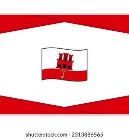 Plantilla de diseño de fondo de resumen de marca de Gibraltar. Cartel del Día de la Independencia de Gibraltar en medios sociales. Vector de Gibraltar