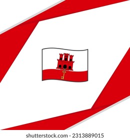 Plantilla de diseño de fondo de resumen de marca de Gibraltar. Cartel del Día de la Independencia de Gibraltar en medios sociales. Gibraltar