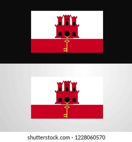 Gibraltar Flag banner design