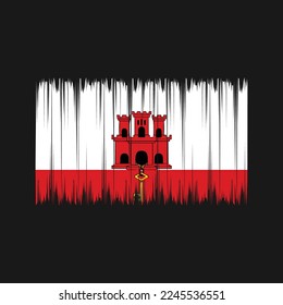 Ilustración del vector del pincel de bandera de Gibraltar