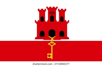Icono de la bandera de Gibraltar en alta calidad