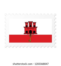 Gibraltar flag on white background vector image