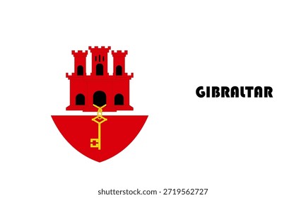 Bandera de Gibraltar en forma de escudo (insignia)