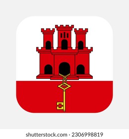 Gibraltar-Flagge: einfache Illustration zum Unabhängigkeitstag oder zur Wahl