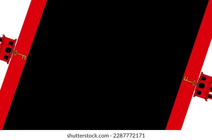 Gibraltar flag wave isolated on png or transparent background