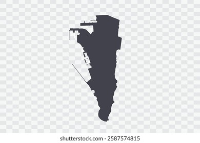 Gibraltar Map Anchor Color on White Background quality files Png