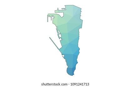 gibraltar map in geometric polygonal style. gibraltar map of isolated. Vector Illustration Eps10.