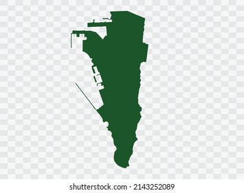 Mapa de Gibraltar Color verde sobre el fondo blanco Png