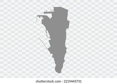 Gibraltar Mapa el color gris del Png de fondo blanco