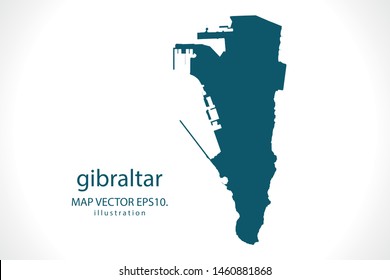 gibraltar map High Detailed on white background. Abstract design vector illustration eps 10