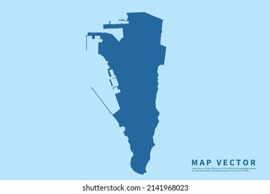 Gibraltar map High Detailed on blue sky background. Abstract design vector illustration eps 10