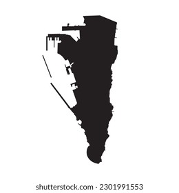 Gibraltar map icon vector illustration symbol design