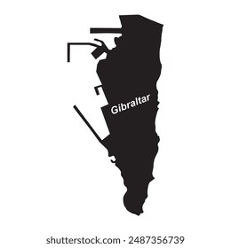 Gibraltar map icon vector illustration symbol design