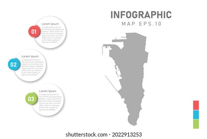 Gibraltar map infographic. Global business marketing concept. World transportation infographics data.