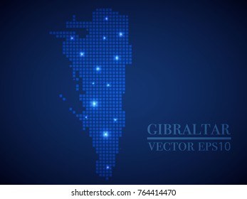 Gibraltar map page symbol for your web site design gibraltar map logo, app, UI. Wire frame 3D mesh polygonal network line, design sphere, dot and structure. Gibraltar map.vector illustration eps 10.