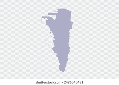 Gibraltar Map silver Color on White Background quality files Png