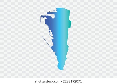 Gibraltar Map tez color azul Archivos de calidad de fondo png