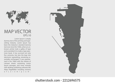 Gibraltar map vector, Abstract design vector illustration Eps 10. High Detailed on white background.