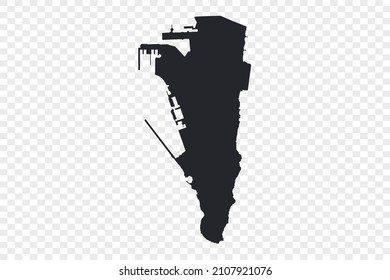 Gibraltar map vector, Not isolated on transparent background