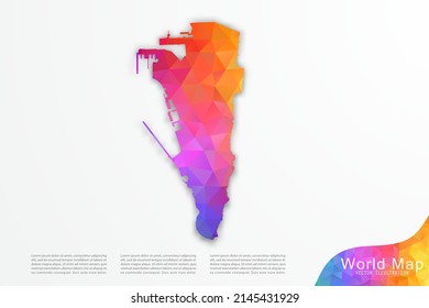 Gibraltar Map - World Map International vector template with polygon style and gradient colorful isolated on white background for website, design, infographic - Vector illustration eps 10