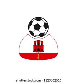 Gibraltar is a soccer player , a fan. The icon.
