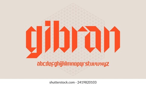 GIBRAN FONT VEKTOR DISPLAY LOWERCASE GOTHIC ELEGANCE EDITABLE