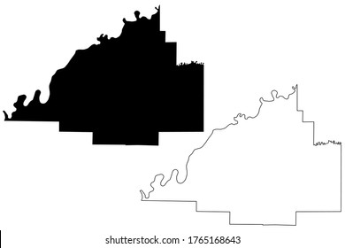 Gibson County, Indiana (U.S. county, United States of America, USA, U.S., US) map vector illustration, scribble sketch Gibson map