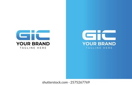 GIC logo template with modern futuristic shape