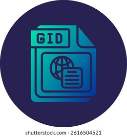 GID Glyph Circle Gradient Icon