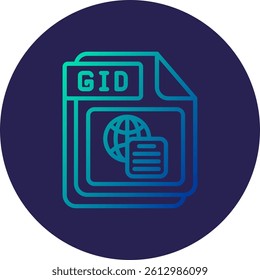 GID Line Circle Gradient Style
