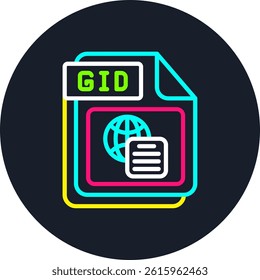 GID Line Multi Colour Circle